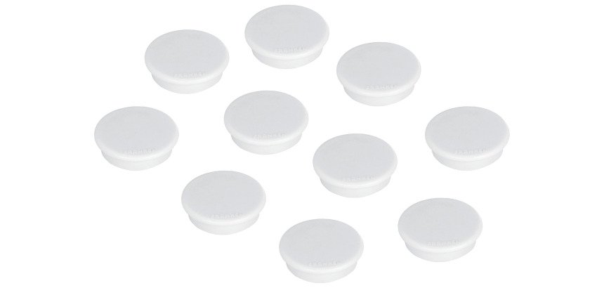 Plots magnétiques aimants Franken Ø 24 mm blanc - Lot de 10