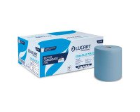 Rollo de papel secamanos Lucart Strong Blue 155 Identity doble capa 155 m - Caja de 6