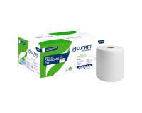Rollo de papel secamanos Lucart ECO 150 Identity de doble capa 150 m - Caja de 6