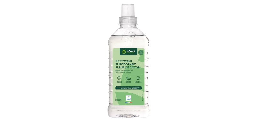 Nettoyant Surodorant concentré Fleur de coton Le Vrai Professionnel - Flacon de 1 L