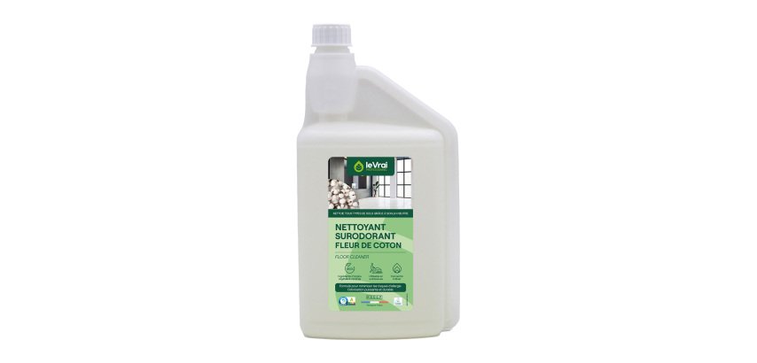 Nettoyant Surodorant concentré Fleur de coton Le Vrai Professionnel - Flacon de 1 L