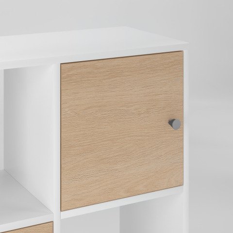 Juego de 2 puertas y 2 fondos roble claro