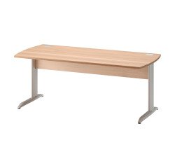 Bureau droit Quarta Plus piètement Métal