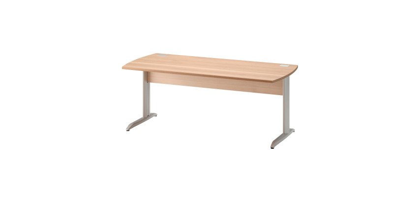 Bureau droit Quarta Plus piètement Métal