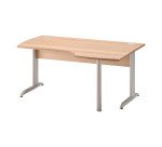 Bureau d'angle compact Quarta Plus L 160 cm piètement métal