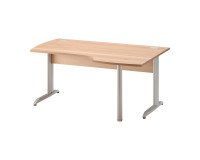 Bureau d'angle compact Quarta Plus L 160 cm piètement métal