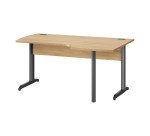 Bureau d'angle compact Jazz L 160 cm retour à droite piètement métal