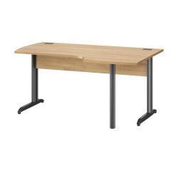 Scrivania compact retta destra L160 cm piedi in metallo antracite Quarta Plus