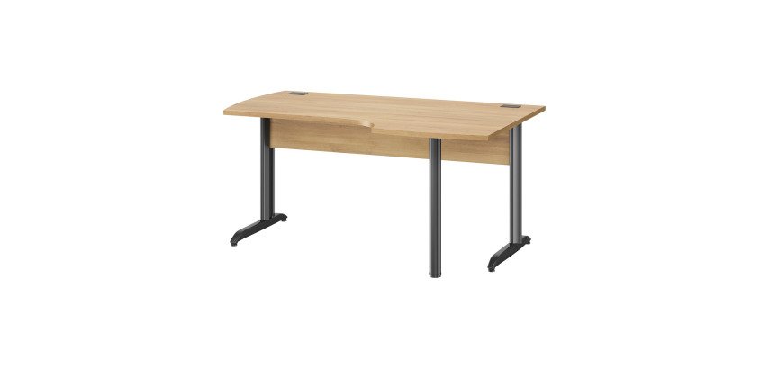 Mesa compacta Quarta Plus An 160 cm patas metal L ala derecha