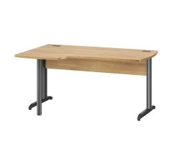 Mesa compacta Quarta Plus An 160 cm patas metal L ala izquierda