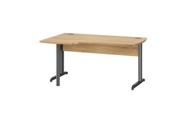 Bureau d'angle compact Quarta Plus L 160 cm piètement métal