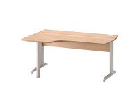 Scrivania Compact retta sinistra L160 cm piedi in metallo antracite Quarta Plus