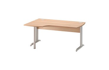 Scrivania Compact retta sinistra L160 cm piedi in metallo antracite Quarta Plus