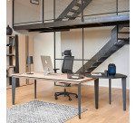 Bureau droit Direction Onyx avec tiroir intégré