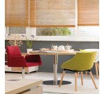 Table ronde diamètre 100cm Shiny pied chromé