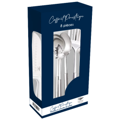 <blockquote>Prestige set of stainless steel knives and kitchen utensils from Pradel France, 8 pieces</blockquote>