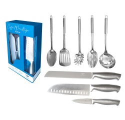 Coffret Prestige de couteaux et ustensiles de cuisine en inox Pradel France, 8 pièces