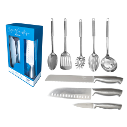 Coffret Prestige de couteaux et ustensiles de cuisine en inox Pradel France, 8 pièces
