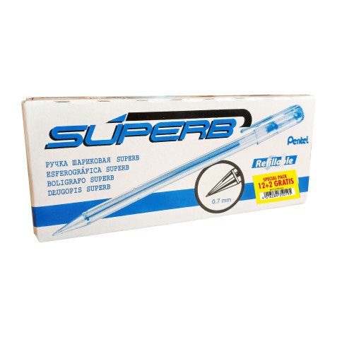 Confezione convenienza 12+2 Penne Pentel Superb fine