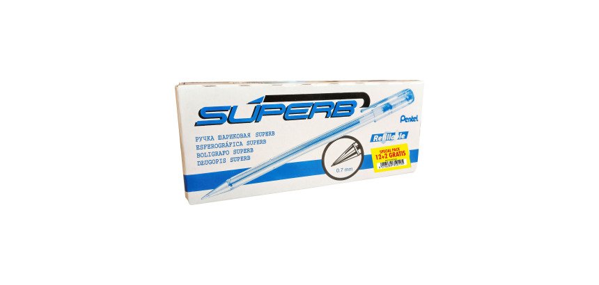 Confezione convenienza 12+2 Penne Pentel Superb fine