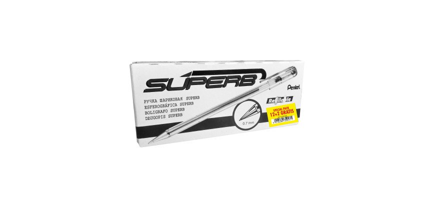 Confezione convenienza 12+2 Penne Pentel Superb fine