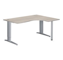 Bureau compact réglable en hauteur piètement L métal Plus Bruneau Excellens