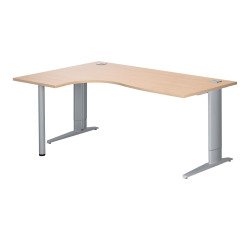 Bureau compact Excellens Métal Plus piètement L fixe ou réglable au montage