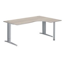 Bureau compact Excellens Métal Plus piètement L fixe ou réglable au montage