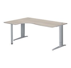Bureau compact Excellens Métal Plus piètement L fixe ou réglable au montage