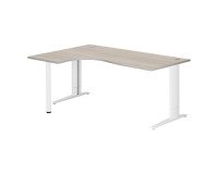 Bureau compact Excellens Métal Plus piètement L fixe ou réglable au montage