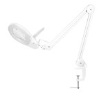 Lampe loupe à LED, avec pince, blanc