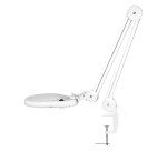 Lampe loupe à LED, avec pince, blanc