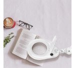 Lampe loupe à LED, avec pince, blanc