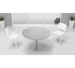 Tavolo riunione circolare diametro 120 cm con base centrale in metallo