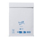 Pochette à bulles d'air kraft renforcé blanc 124 g Jovimail Plus 180 x 260 mm sans fenêtre - Carton de 100