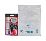 Pochette à bulles d'air plastique blanc 180 x 260 mm Mail Tuff - Carton de 100