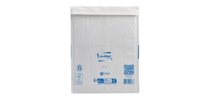 Pochette à bulles d'air kraft blanc 270 x 360 mm MailLite 92 g - Carton de 100