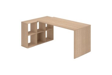 Werkpost Maxicube werkblad L 140 cm en boekenkast 6 vakken