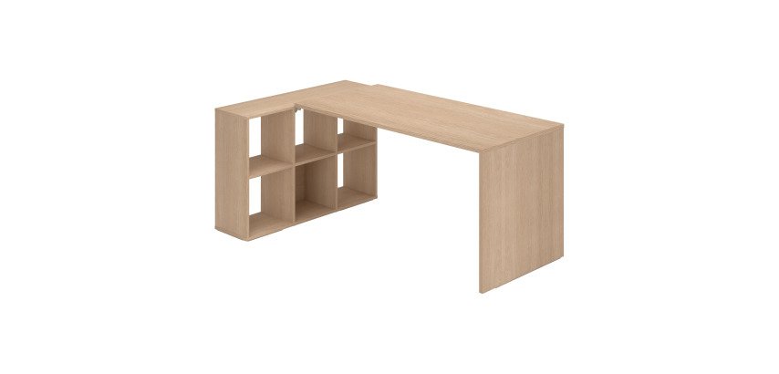 Bureau d'angle 6 cases L 140 cm - Maxicubes