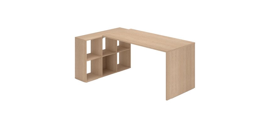 Escritorio con estantería 6 compartimentos Maxicubos