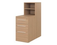 Bloc de rangement piètement chêne clair 3 tiroirs - Zoom