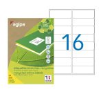 Etiquette adresse jet d'encre et laser recyclée 99,1 x 33,9 mm Agipa 102647 blanche - Boîte de 1600