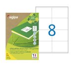 Address label recycled inkjet and laser 105 x 70 mm Agipa 101192 white - Box of 800
