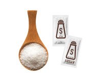 Portion de sel, emballé à l'unité, dans un carton