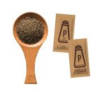 Portion de poivre, emballé à l'unité, dans un carton