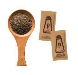 Portion de poivre, emballé à l'unité, dans un carton