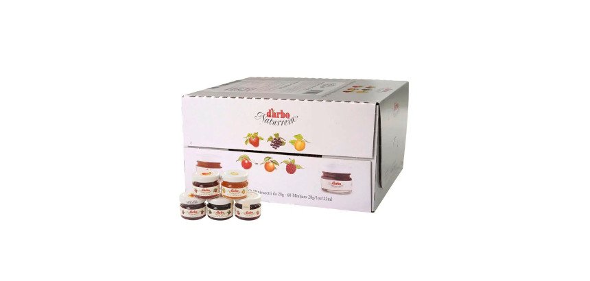 darbo Confiture dans un mini pot, carton d'assortiment