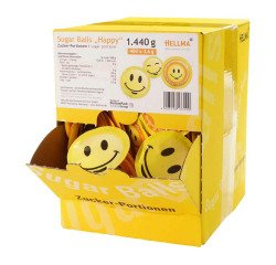 sachets de sucre Sugar Balls 'Happy', présentoir en