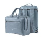 Borsa zainabile bi-bag Gate Trended - 42 x 28 x 14 cm - ecopelle - azzurro - In Tempo