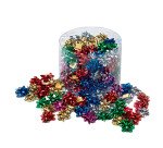 Stelle di nastro metal 6870 - 5 mm - diam. 2,5 cm - colori assortiti - Brizzolari - conf. 100 pezzi